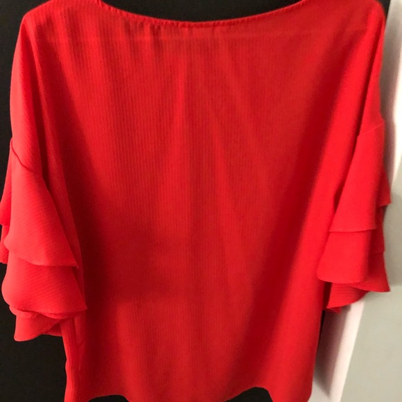 Red blouse summer top - Picture 5 of 6